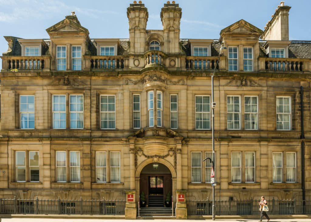 Leopold HOtel Sheffield front door entrance